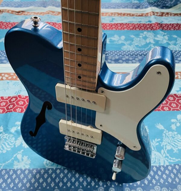 Guitare électrique Squier Telecaster Paranormal Cabronita Thinline Lake Placid Blue n°CYKA22001841, straplocks – Image 8