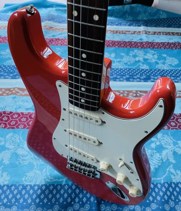 Guitare électrique Fender Stratocaster Reissue ST-62 65 Fiesta Red n°JD15018188 (2015, Japan), sangle, étui Ashton – Image 11